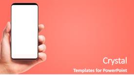  Presentation with living coral - Cool new presentation theme with is cut out with path backdrop and a gray colored foreground