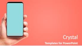  Presentation with living coral - Theme featuring is cut out with path background and a coral colored foreground