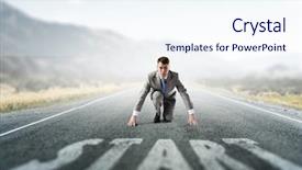  Presentation with now - PPT theme featuring is determined to start now background and a sky blue colored foreground