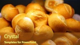  Presentation with bread - Beautiful presentation featuring breakfast importance - piping hot fresh baked bread backdrop and a tawny brown colored foreground