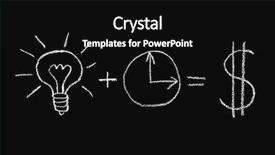  Presentation with idea - Colorful slide deck enhanced with is equal to financial success backdrop and a black colored foreground