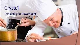  Presentation with hotel kitchen - Theme having is finishing a sweet dessert background and a sky blue colored foreground