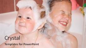  Presentation with young children - Audience pleasing slides consisting of is fun - young children getting backdrop and a lemonade colored foreground