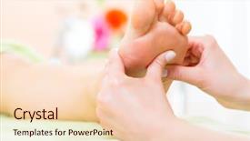  Presentation with nail salon - Presentation theme enhanced with is getting a foot massage background and a lemonade colored foreground