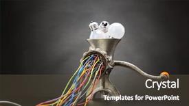  Presentation with light bulbs - Amazing slide set having is grinding up light bulb backdrop and a  colored foreground