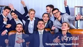  Presentation with celebrate life - Slides enhanced with is happy from having won background and a ocean colored foreground