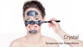  Presentation with skincare - Colorful slide deck enhanced with is having a black charcoal backdrop and a lemonade colored foreground