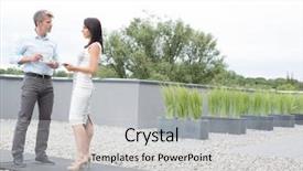  Presentation with mentoring - Presentation theme featuring is her professor or superior background and a light gray colored foreground