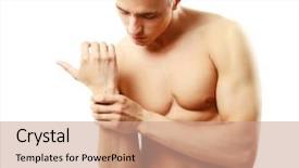  Presentation with kids hand prints paint - Slides enhanced with is holding hand which pain background and a  colored foreground