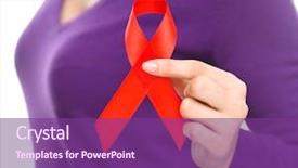  Presentation with awareness - Presentation design enhanced with is holding the red awareness background and a violet colored foreground