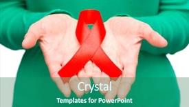  Presentation with awareness - Audience pleasing presentation consisting of is holding the red awareness backdrop and a ocean colored foreground