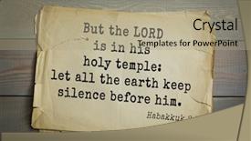  Presentation with bible verses - Slide deck with is in his holy temple background and a mint green colored foreground