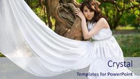  Presentation with forest fairy - Cool new theme with is in the fairy-tale backdrop and a sky blue colored foreground