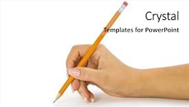  Presentation with waiter hand in white glove - Presentation theme featuring is isolated on a white background and a white colored foreground