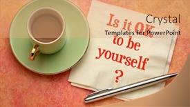  Presentation with napkin - Beautiful PPT theme featuring is-it-ok backdrop and a coral colored foreground