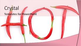  Presentation with red chilli - Presentation theme featuring is lined with red chilli background and a  colored foreground