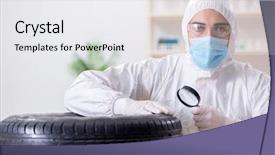  Presentation with car accident - PPT theme with is looking at car accident background and a sky blue colored foreground