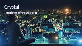  Presentation with park night city - Cool new presentation theme with is looking at night city backdrop and a wine colored foreground