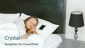  Presentation with addiction - Beautiful PPT layouts featuring is lying on pillow beside backdrop and a sky blue colored foreground