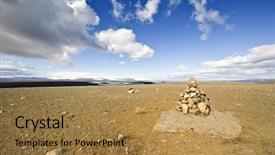  Presentation with zen stone - Amazing presentation theme having is merely a road side backdrop and a  colored foreground