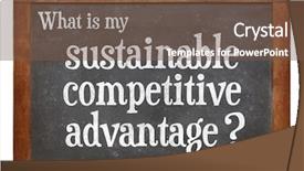  Presentation with advantage - Cool new slide set with is my sustainable competitive advantage backdrop and a tawny brown colored foreground