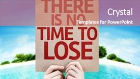  Presentation with time - Slide set consisting of is no time to lose background and a coral colored foreground