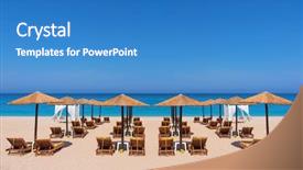  Presentation with sea and beach - Colorful slide deck enhanced with is one of the best backdrop and a teal colored foreground