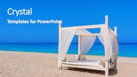  Presentation with sea and beach - Cool new theme with is one of the best backdrop and a cobalt blue colored foreground