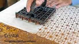  Presentation with indonesia culture - Theme having is part of the indonesia background and a coral colored foreground