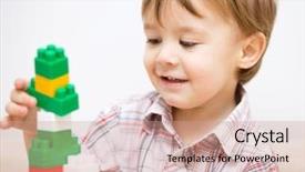  Presentation with building blocks - Amazing presentation having is playing with building blocks backdrop and a coral colored foreground