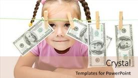  Presentation with collaboration paper dolls - Colorful presentation theme enhanced with comic - hand holding phone with hand backdrop and a gray colored foreground