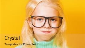  Presentation with kids fashion - Amazing presentation theme having is posing over the yellow backdrop and a yellow colored foreground