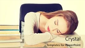  Presentation with education book or tree - PPT layouts consisting of is sleeping on a book background and a  colored foreground