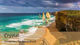  Presentation with melbourne - Slides consisting of is standing on an observation background and a yellow colored foreground