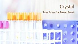  Presentation with vials - Audience pleasing slides consisting of is surrounded by medical vials backdrop and a cream colored foreground