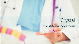  Presentation with vials - Beautiful presentation featuring is surrounded by medical vials backdrop and a light blue colored foreground