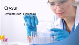  Presentation with vials - Cool new theme with is surrounded by medical vials backdrop and a white colored foreground