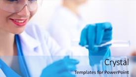  Presentation with vials - Audience pleasing PPT layouts consisting of is surrounded by medical vials backdrop and a light blue colored foreground