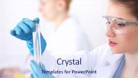  Presentation with vials - Beautiful theme featuring is surrounded by medical vials backdrop and a sky blue colored foreground