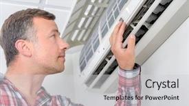  Presentation with air conditioning - Colorful slides enhanced with is the air conditioning turned backdrop and a light gray colored foreground