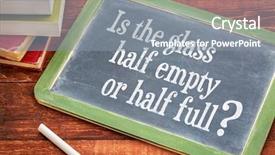  Presentation with glass half full - Presentation featuring is the glass half empty background and a gray colored foreground