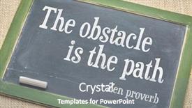  Presentation with proverb - Cool new PPT theme with is the path zen proverb backdrop and a gray colored foreground