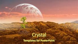  Presentation with moon - Slide deck with is there life on moon background and a tawny brown colored foreground