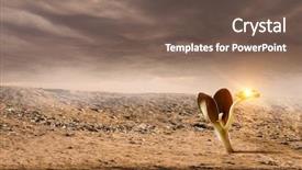  Presentation with moon - Amazing PPT theme having is there life on moon backdrop and a tawny brown colored foreground