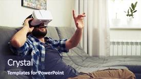  Presentation with hear - Amazing slide deck having is trying to hear something backdrop and a  colored foreground