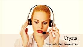  Presentation with young - Slide deck enhanced with is trying to hear something background and a  colored foreground