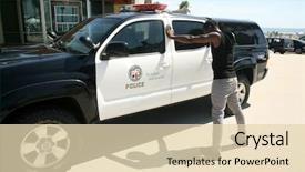  Presentation with black man - PPT layouts consisting of is up against a police background and a lemonade colored foreground