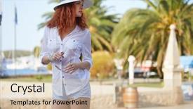  Presentation with tourist - Amazing PPT theme having is visiting a small croatian backdrop and a lemonade colored foreground