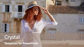  Presentation with small town - Audience pleasing PPT theme consisting of is visiting a small croatian backdrop and a coral colored foreground