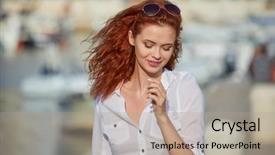  Presentation with tourist - Presentation design consisting of is visiting a small croatian background and a coral colored foreground